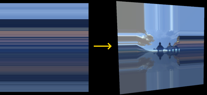 Texture avec clamping tire sur les cts