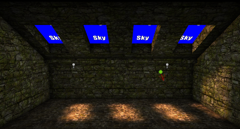 Map sans skybox avec une Sunlight alatoirement place. L'clairage par les surfaces Fake Backdrop fonctionne nanmoins
