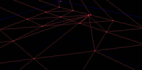 Vertex en vue de dessus, le dplacement est clair