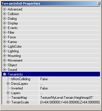 Intering the heightmap in the terrainfo